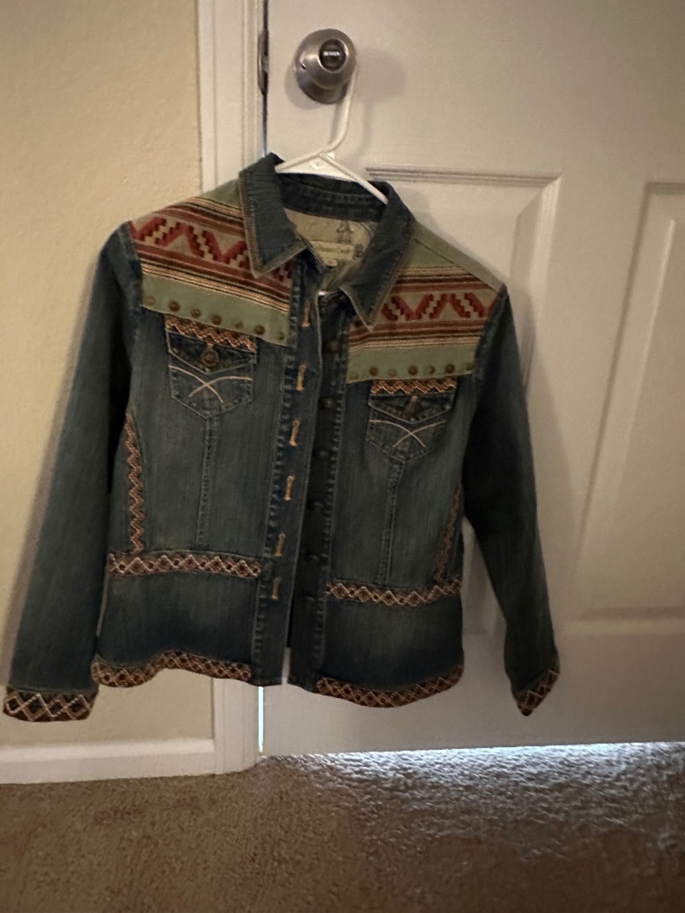 Gorgeous Southwest Style Denim Jacket - Coldwater Creek